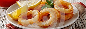 Cooking crispy calamari rings in golden oil for tender perfection and delicious flavor