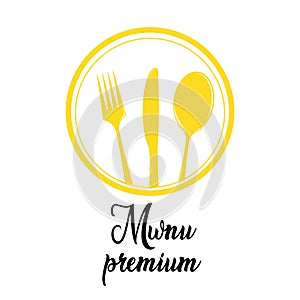 Cooking, cuisine logo. Icon and label for design menu restaurant or cafe.