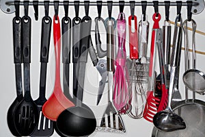 Cooking cutlery simplifies cooking in the kitchen and was photographed here in the studio