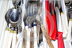 Cooking cutlery simplifies cooking in the kitchen and was photographed here in the studio