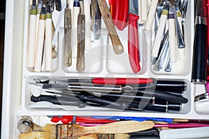 Cooking cutlery simplifies cooking in the kitchen and was photographed here in the studio