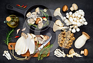 Cooking Edible Mushrooms Food