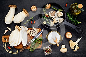 Cooking Eryngii Edible Mushrooms