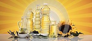 Cooking and food oil products, Extra virgin olive, sunflower seed, rapeseed oil