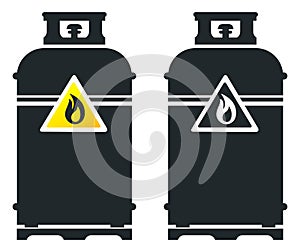 Cooking Gas Cylinder inflammable Icon photo