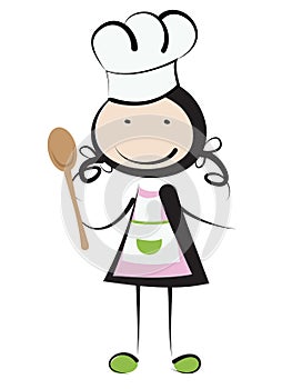 Cooking girl photo