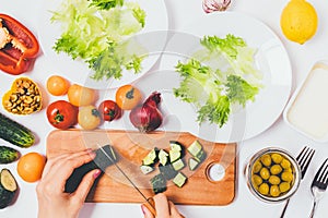 Cooking healthy food process