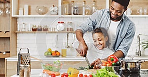 Cooking healthy food together concept