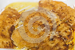 cooking at home - frying escalope