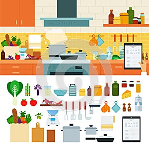 Cooking at home using online recipes app