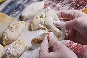 Cooking homemade pies