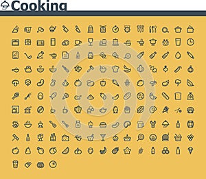 Vaření sada skládající se z ikon 
