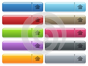 Cooking icons on color glossy, rectangular menu button