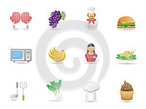 Cooking ingredient and Restaurant icons