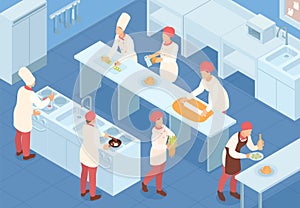 Cooking Isometric Background