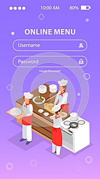 Cooking Isometric Background