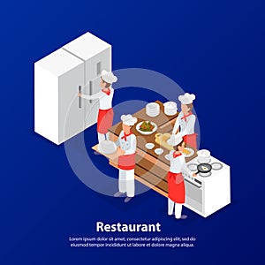 Cooking Isometric Background