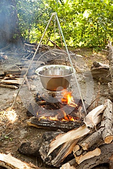 Cooking in kettle