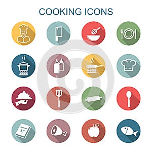 Cooking long shadow icons