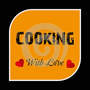 cooking with love on black