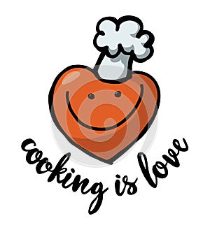 Cooking is love kitchen apron decoration