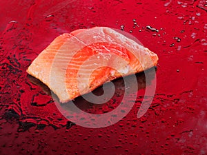 Cooking norwegian salmon filet hot plate