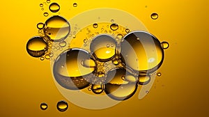 Cooking oil bubbles background. Concept of saturated fat