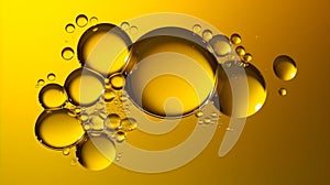 Cooking oil bubbles background. Concept of saturated fat photo