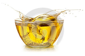 Cooking oil. Splash isolated on white. With clipping path.