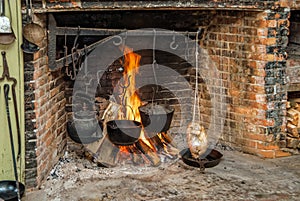 Cooking on Open Hearth photo