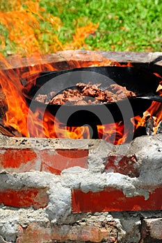 Cooking Over Open Fire