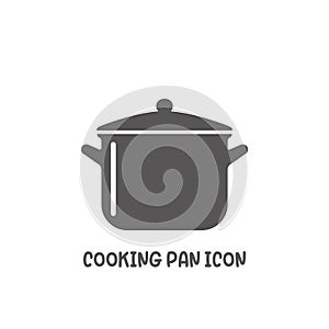 Cooking pan icon simple flat style vector illustration