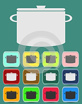 Cooking pan icon. Vector illustration