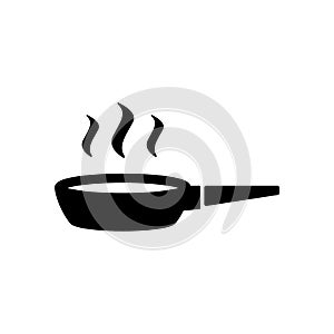 Cooking pan icon vector isolated on white