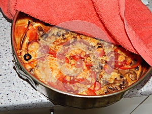 Cooking pizza step-by-step recipe