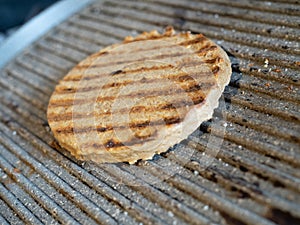 Vegetable hamburgher on the plate