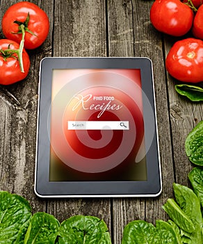 Cooking recipes on tablet pc