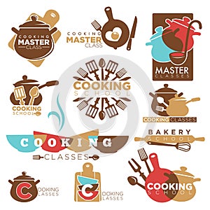 Cooking school master class bakery chef vector isolated