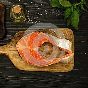 Cooking seafood with fresh herbs and olive oil