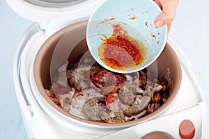 Cooking seafood in Multicooker