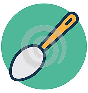 Cooking spoon, flatware Isolated Vector Icon that can easily Modify or edit