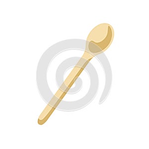 Cooking spoon, kitchen tool for stirring. Culinary utensil, mixing accessory with long handle. Kitchenware, cutlery