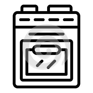 Cooking stove icon outline vector. Clean neat organize