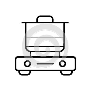 Cooking on Stove icon vector