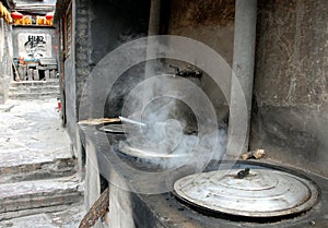 Cooking stoves in Cuandixia Chuandixia, an ancient town near Beijing