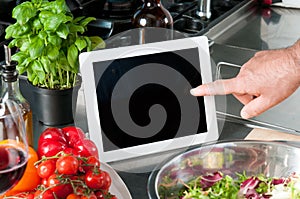 Cooking with tablet