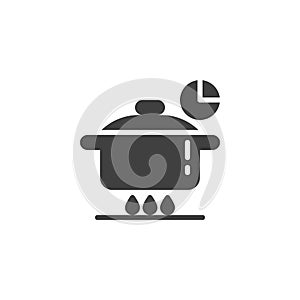 Cooking time instructions vector icon