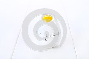 cooking timer kitchen clock alarm on white.