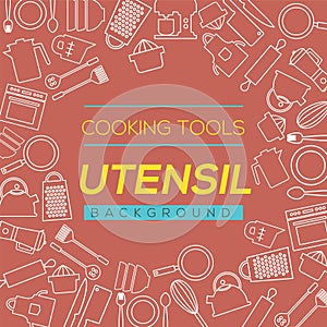 Cooking Tools And Utensil Background.