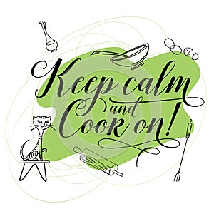 Cooking. The trend calligraphy.